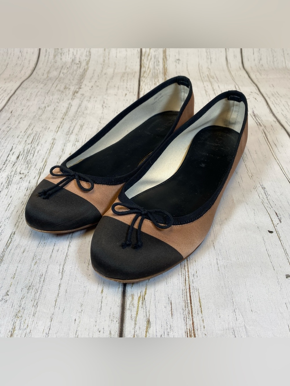 J. Crew Zoe Cap Toe Satin Ballet Flats